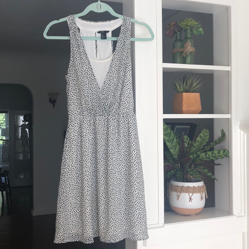 Dainty Black and White Dress